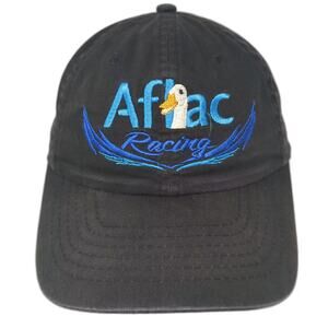 OC Aflac Racing Embroidered Logo Baseball Cap Hat Black Blue OS Adjustable